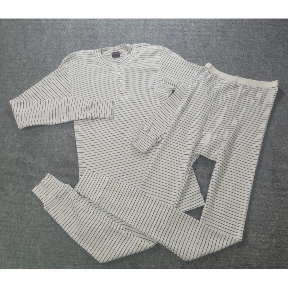Vintage Patagonia Polypropylene Striped Thermal Base Layer Set Henley Made Japan